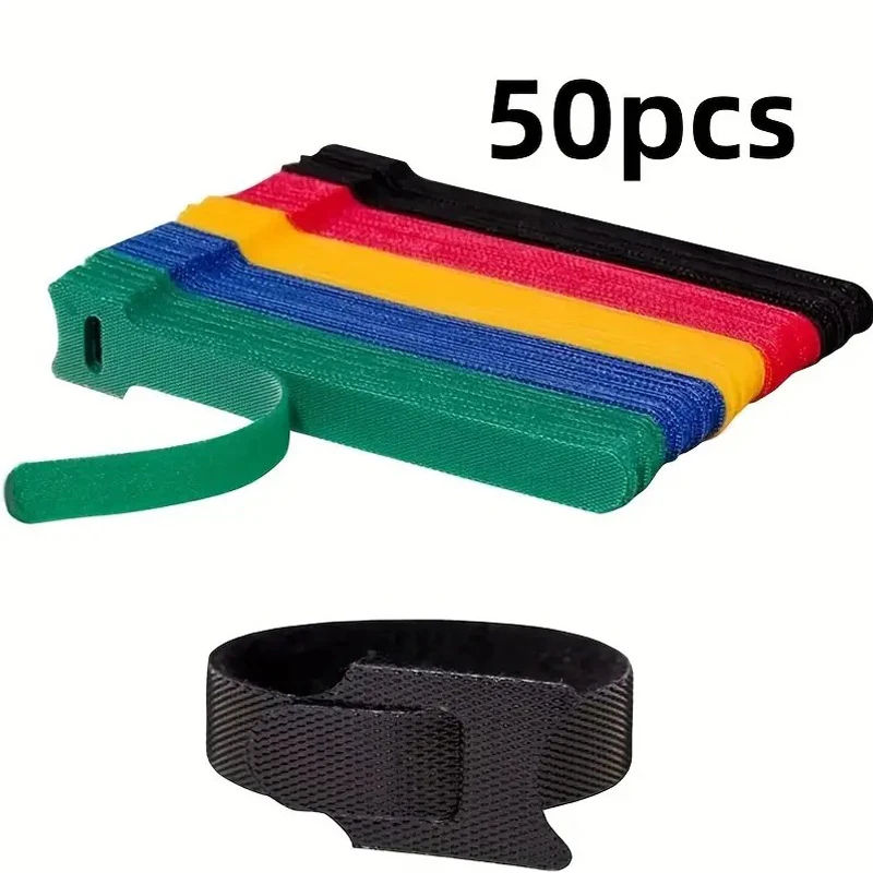Gear Tie Reusable - Abraçadeiras reutilizáveis com gancho e laço,