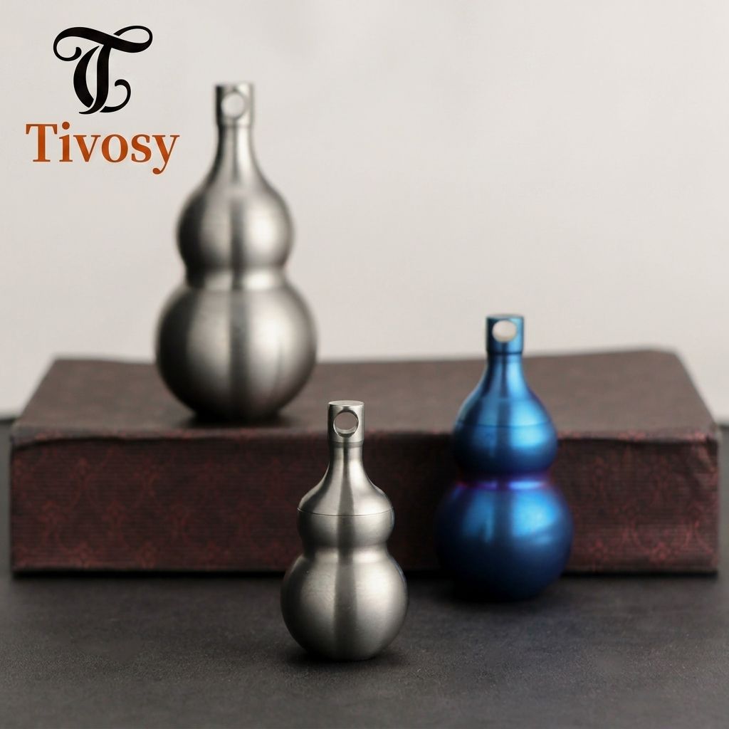 Pill Fob Capsule - Tivosy Porta-Pílulas de Titânio Puro em