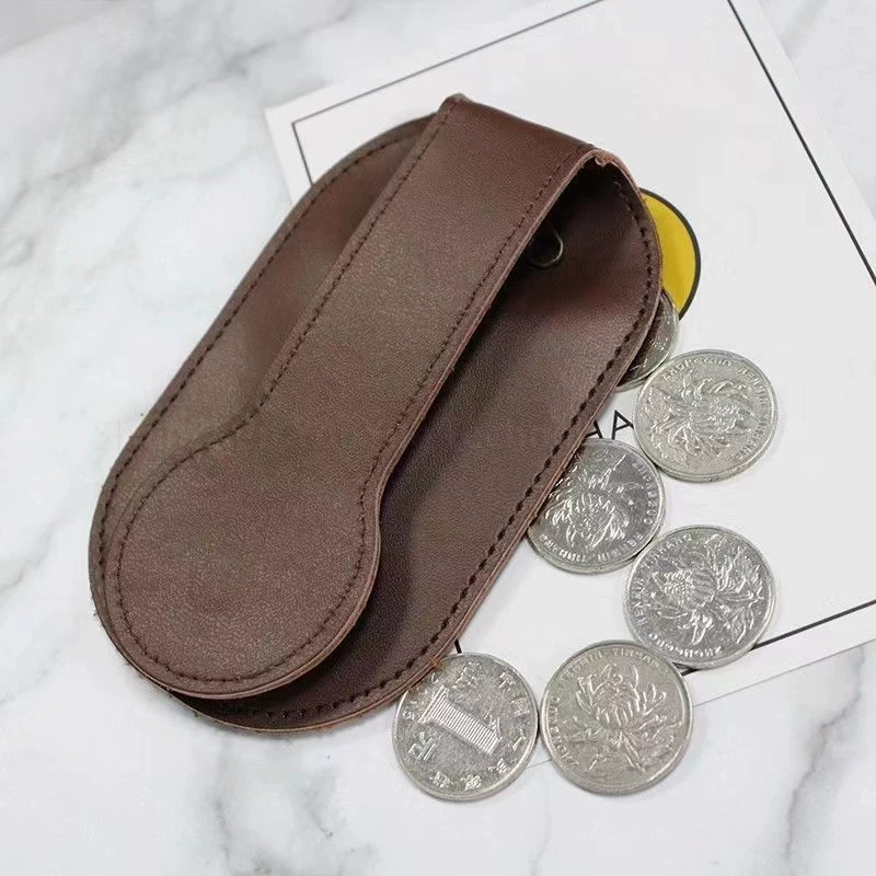 Leather Edc. Carry Pouch - Bolsa feminina dobrável EDC para moedas,