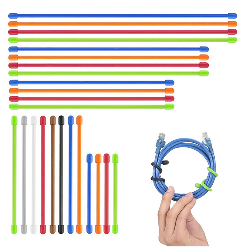 Gear Tie Reusable - Abraçadeiras de silicone 5 peças, laços