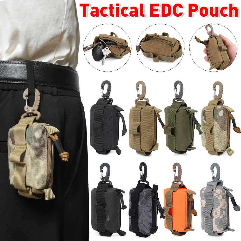 Edc Carry Pouch - Bolsa tática EDC com zíper, porta-cartão