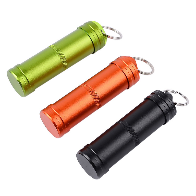 Pill Fob Capsule - Impermeável hermético armazenamento recipiente, caixa seca,
