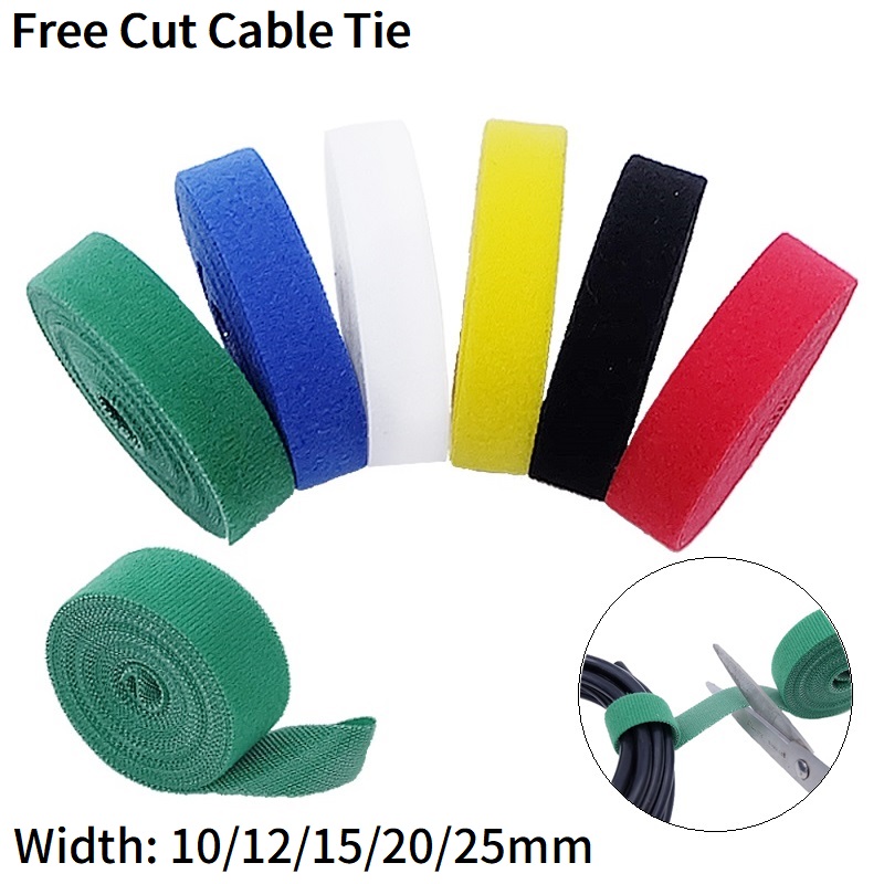 Gear Tie Reusable - Prendedor autoadesivo de 5m, 10/12/15/20/25mm, organizador