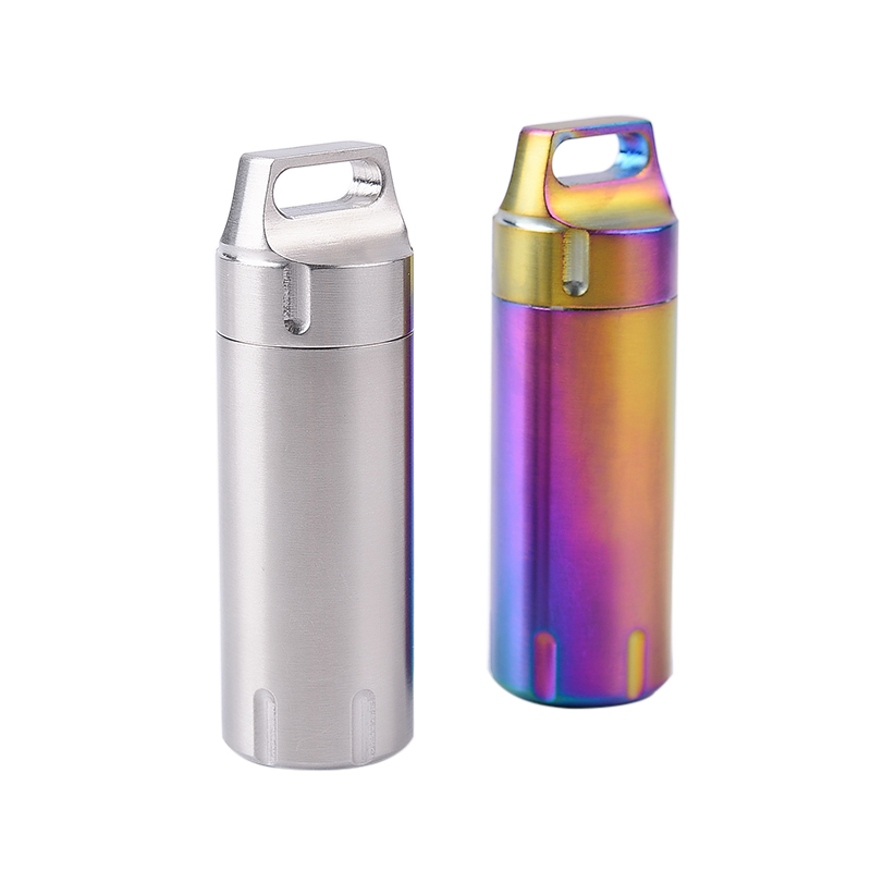 Pill Fob Capsule - Cápsula hermética com recipiente de armazenamento,