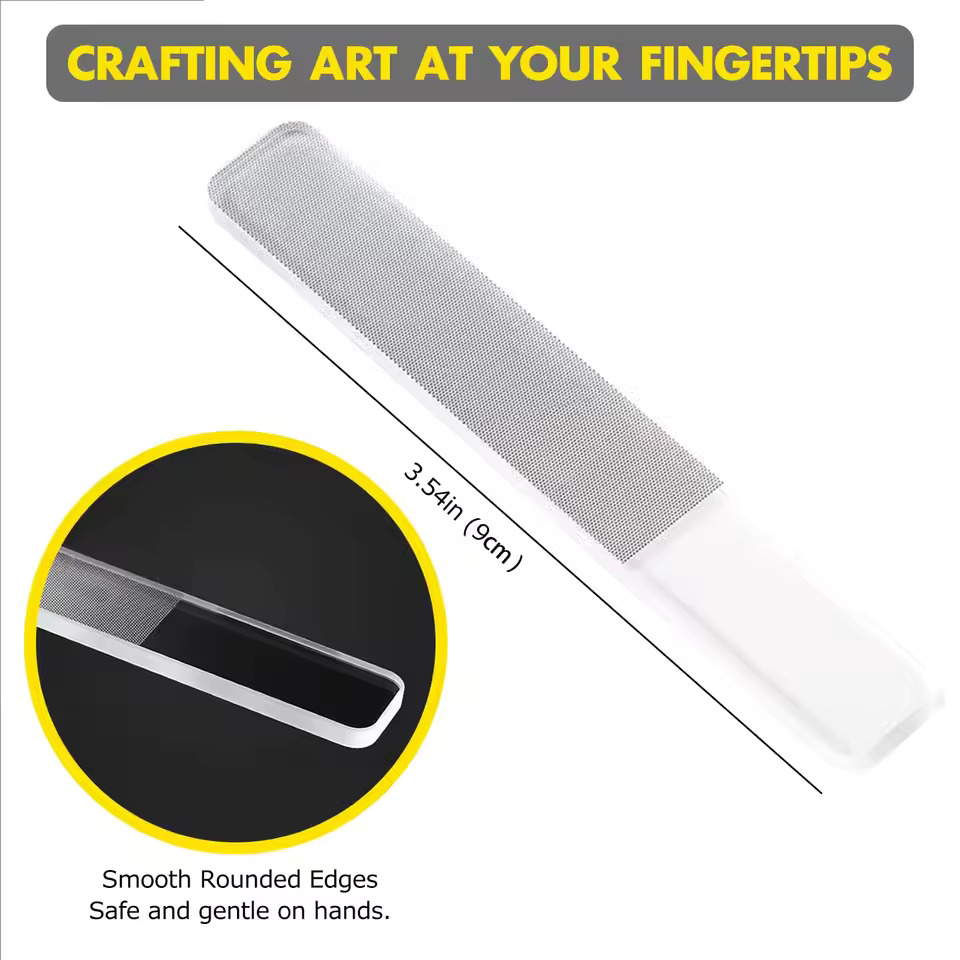 1/8 pces brilho do prego de vi - Nail File Titanium avaliação e preço
