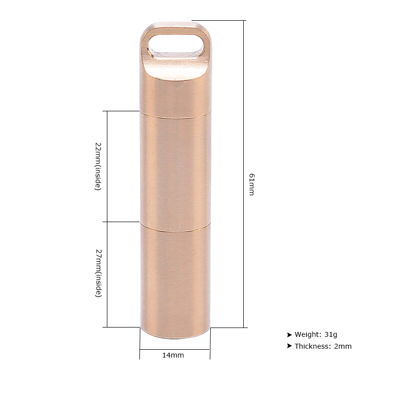 Cápsula hermética de latão à p - Pill Fob Capsule avaliação e preço
