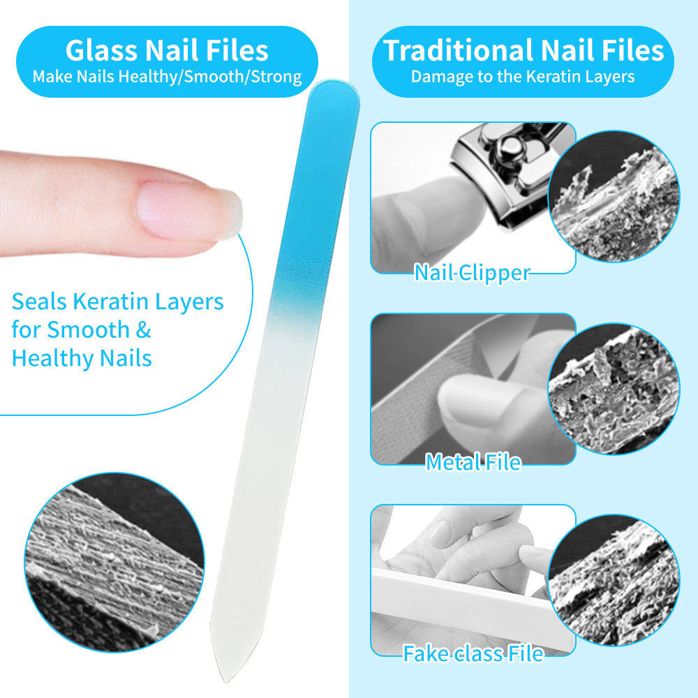 1pc arquivo de unhas de vidro  - Nail File Titanium avaliação e preço