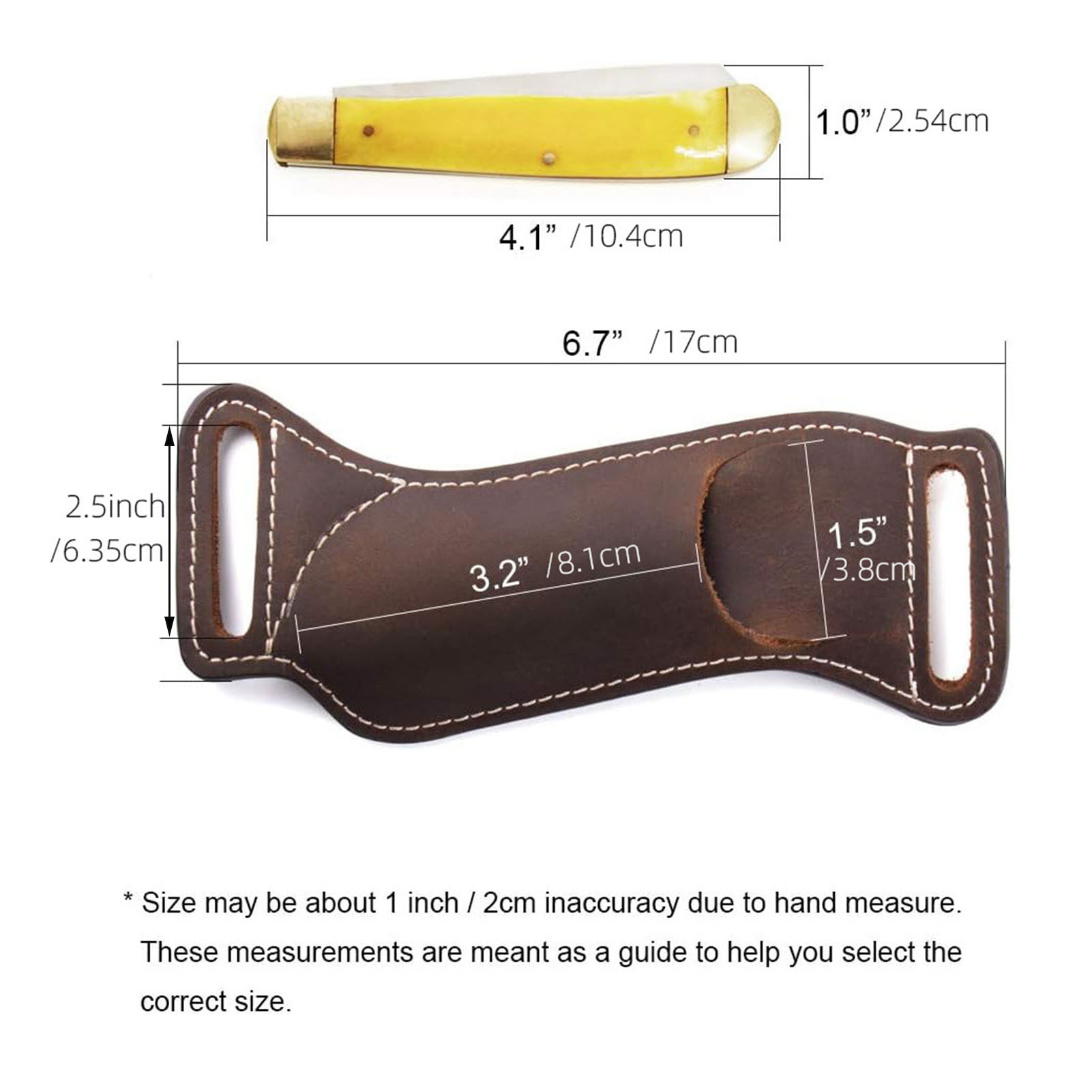 1 Pacote de Estojo de Couro pa - Leather Edc. Carry Pouch avaliação e preço